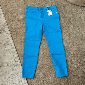 Zenana high hose skinny pants. Bright blue. Size XL. New with tags!